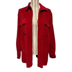 Vintage Lauren Ralph Lauren corduroy long sleeve zipper jacket front pockets